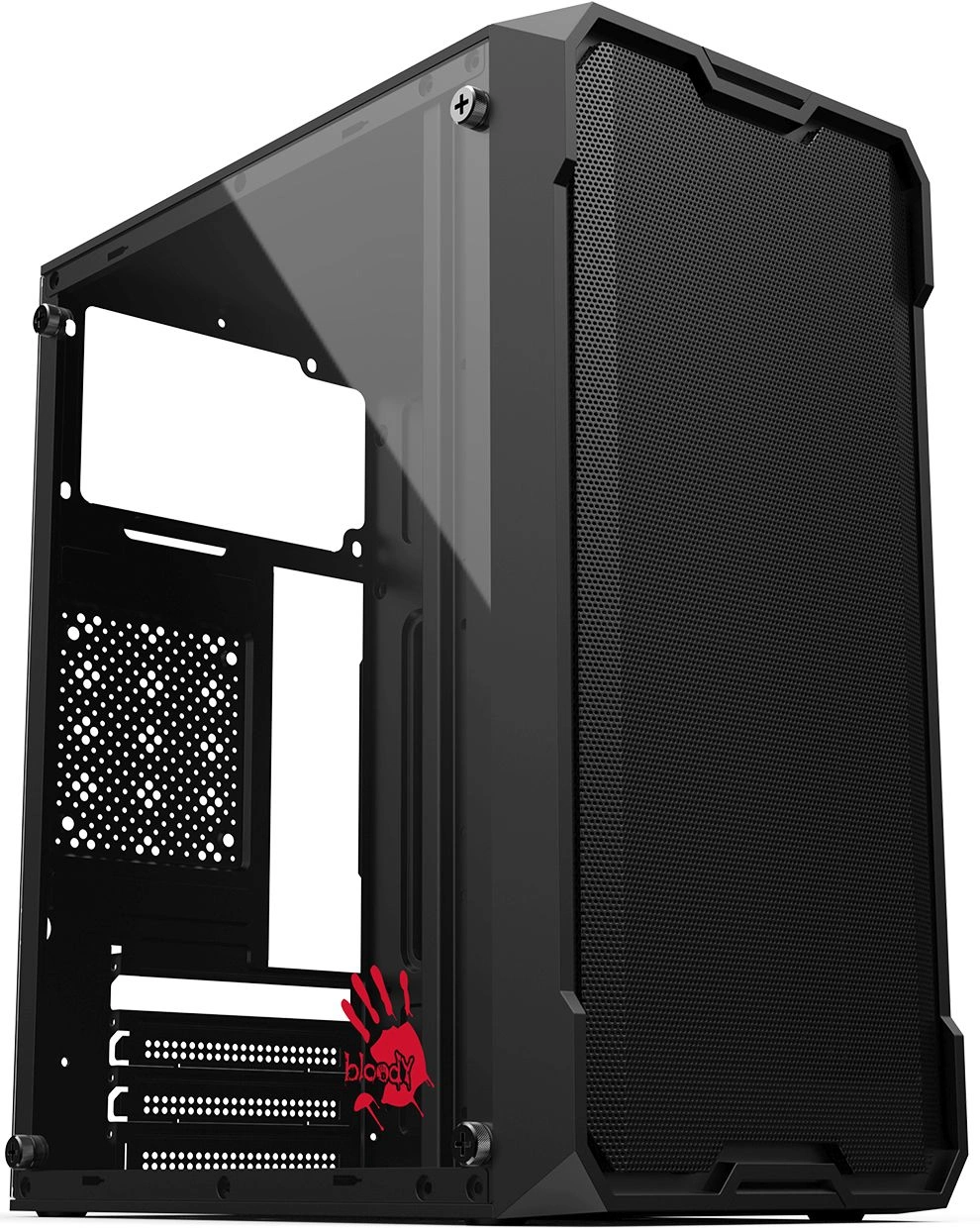 Корпус Bloody CC-129 черный без БП mATX 1x80mm 2x120mm 1xUSB2.0 1xUSB3.0 audio — миниатюра 4