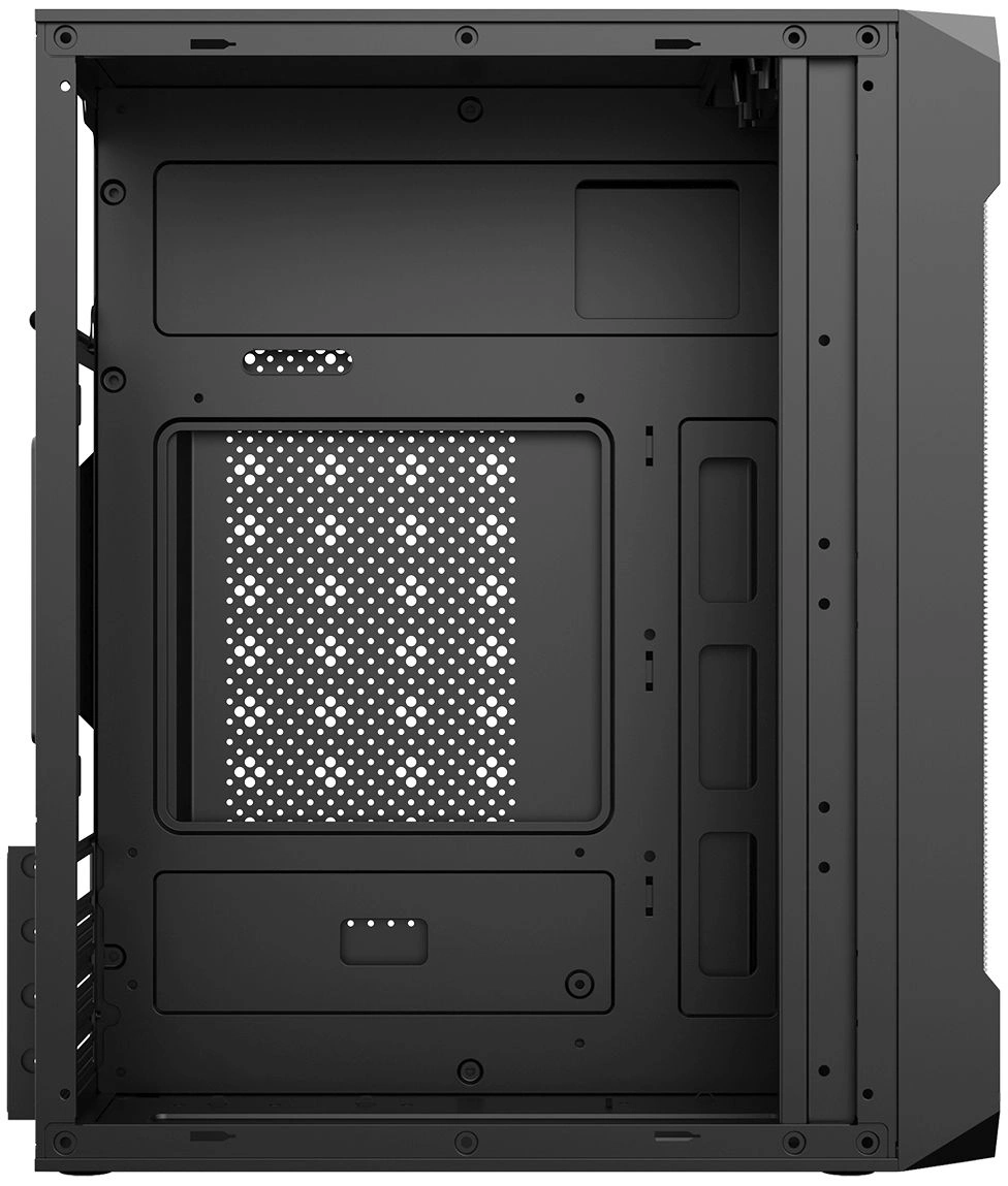 Корпус Bloody CC-129 черный без БП mATX 1x80mm 2x120mm 1xUSB2.0 1xUSB3.0 audio — миниатюра 8