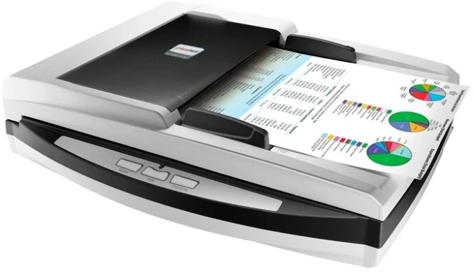 Сканер планшетный/протяжный Plustek SmartOffice PL4080 (0283TS) A4 белый — миниатюра 2