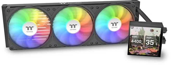 Система водяного охлаждения Thermaltake LB360 Ultra ARGB Soc-AM5/AM4/1200/1700/1851 черный 4-pin 33.8dB Al LCD Ret (CL-W507-PL12SW-A) — миниатюра 4