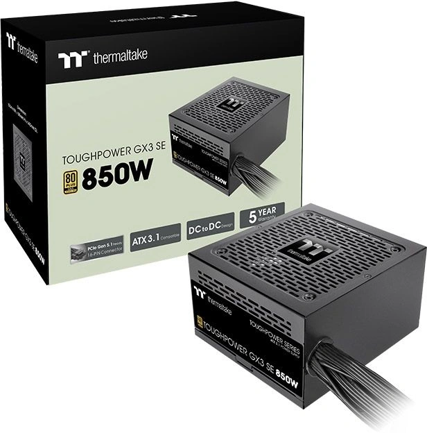 Блок питания Thermaltake ATX 850W Toughpower GX3 SE 80+ gold (20+4pin) APFC 120mm fan 3xSATA RTL — миниатюра 7