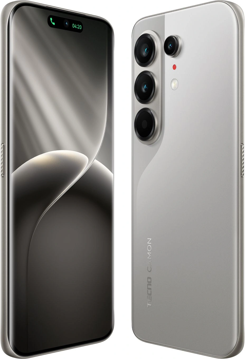 Смартфон Tecno Camon 50 Ultra 5G 256Gb 8Gb титан моноблок 3G 4G 2Sim 6.78" 1208x2644 Android 16 50Mpix 802.11 a/b/g/n/ac/ax NFC GPS GSM900/1800 GSM1900 Protect FM — миниатюра 3