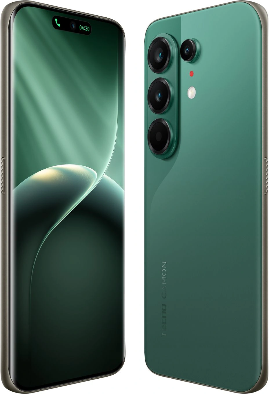 Смартфон Tecno Camon 50 Ultra 5G 256Gb 8Gb зеленый моноблок 3G 4G 2Sim 6.78" 1208x2644 Android 16 50Mpix 802.11 a/b/g/n/ac/ax NFC GPS GSM900/1800 GSM1900 Protect FM — миниатюра 3