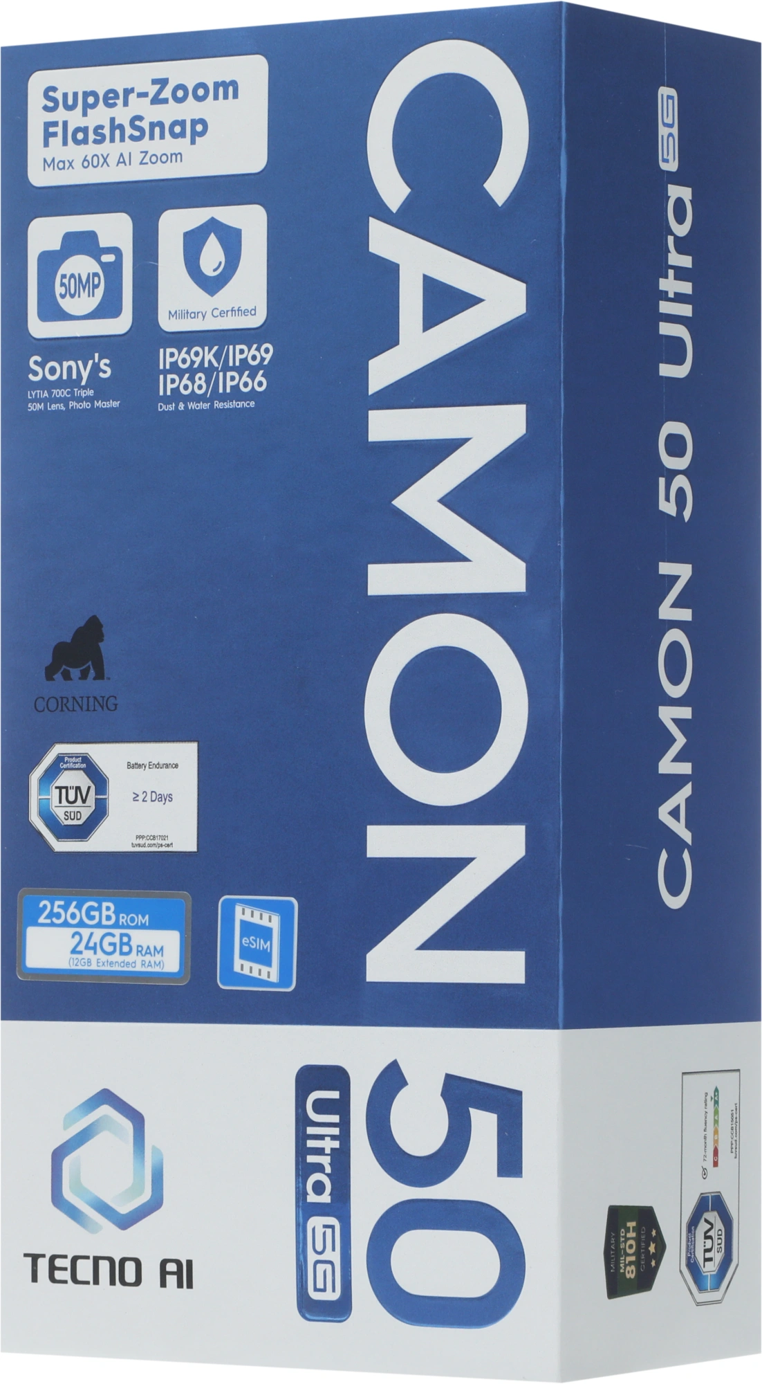 Смартфон Tecno Camon 50 Ultra 5G 256Gb 12Gb черный моноблок 3G 4G 2Sim 6.78" 1208x2644 Android 16 50Mpix 802.11 a/b/g/n/ac/ax NFC GPS GSM900/1800 GSM1900 Protect FM — миниатюра 20