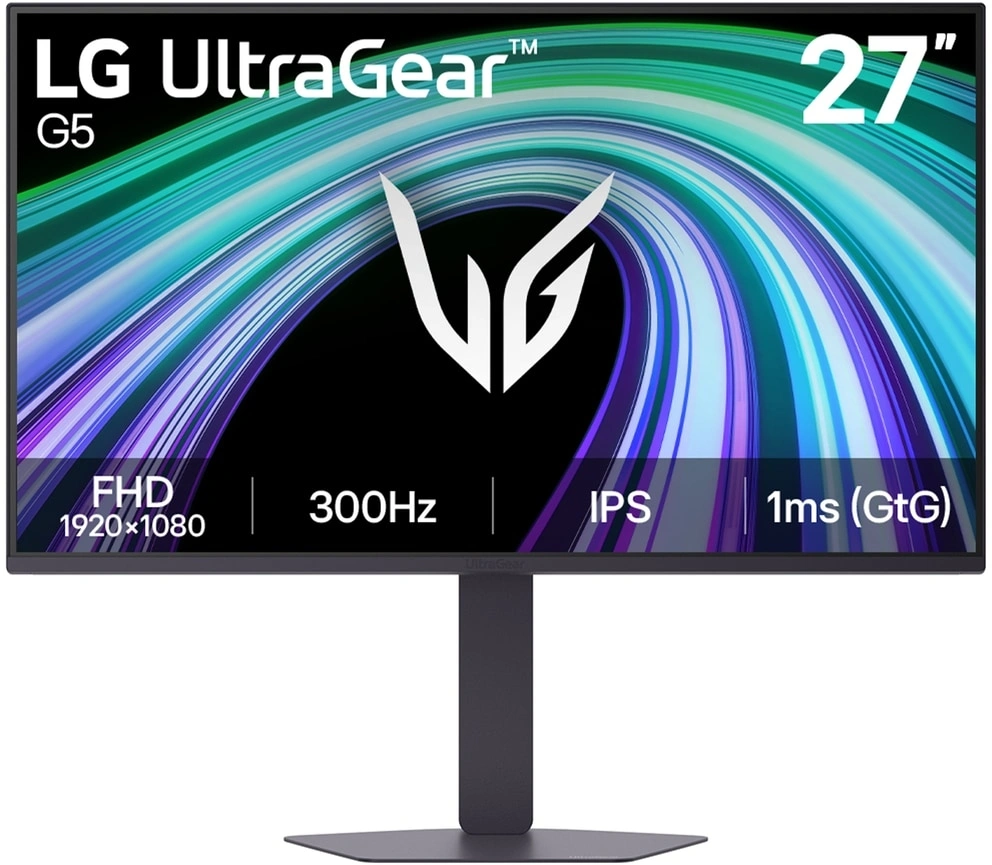 Монитор LG 27" UltraGear 27G550B-B черный IPS LED 16:9 HDMI матовая HAS Piv 1000:1 300cd 178гр/178гр 1920x1080 300Hz FreeSync Premium DP FHD 5.5кг — фото 1