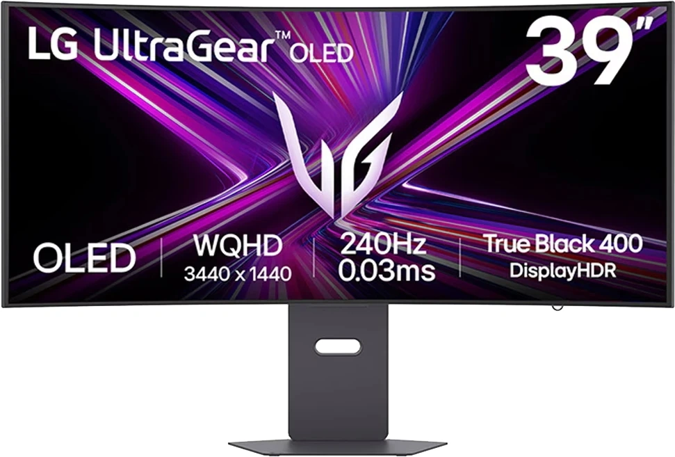 Монитор LG 39" UltraGear 39GX900A-B черный OLED LED 21:9 HDMI M/M матовая HAS Piv 275cd 178гр/178гр 3440x1440 240Hz FreeSync Premium Pro DP Ultra WQHD USB 11.45кг — фото 1