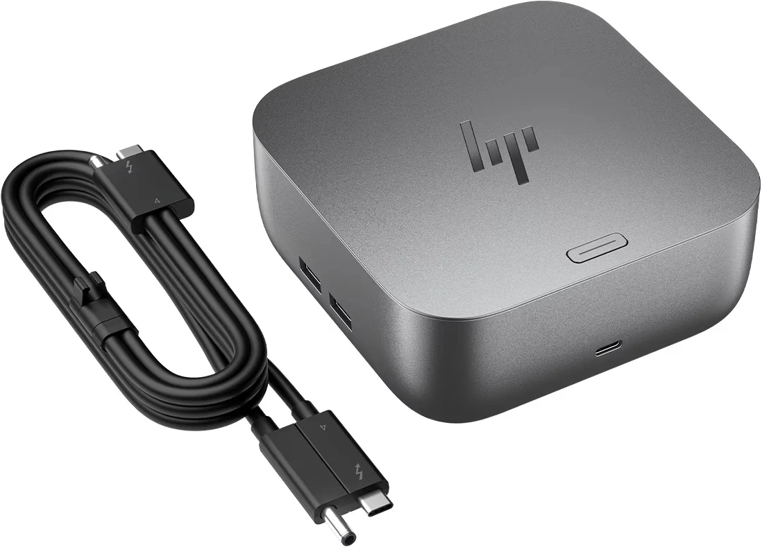 Стыковочная станция HP Ultra G6 Thunderbolt 4 серый 2xDP 1xDVI 1xRJ-45 2xUSB Type-C 1xUSB 3.1 (AW5M5UT) — миниатюра 6