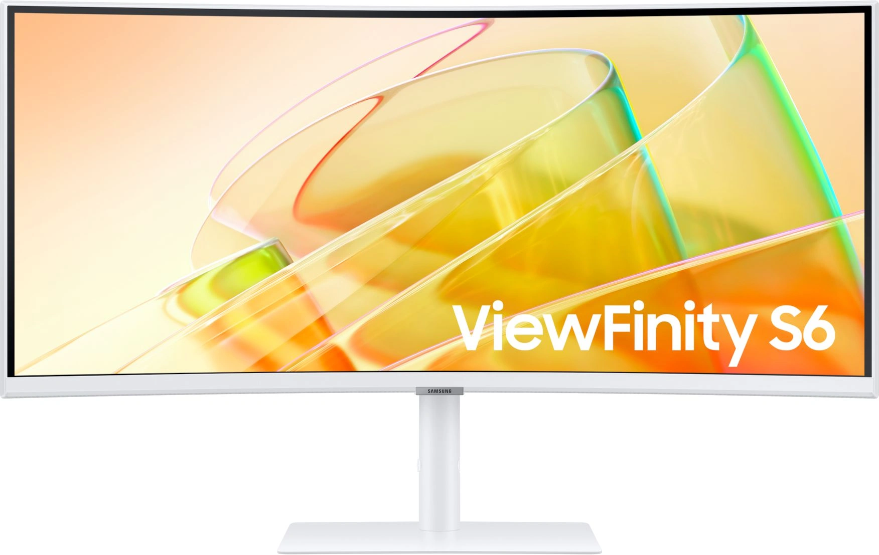 Монитор Samsung 34" ViewFinity S6 S34C650TAUXEN белый VA LED 5ms 21:9 HDMI M/M полуматовая HAS Piv 350cd 178гр/178гр 3440x1440 100Hz FreeSync DP Ultra WQHD USB 8.1кг — миниатюра 5