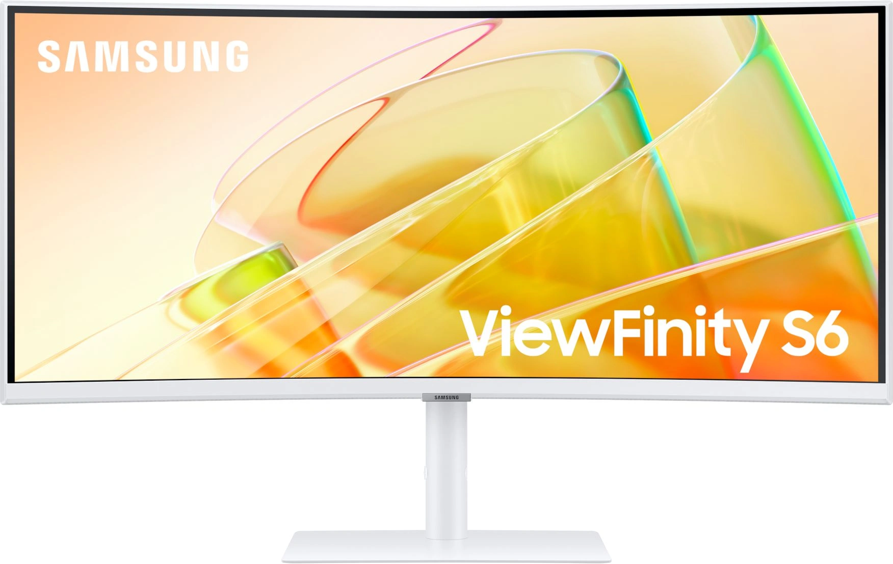 Монитор Samsung 34" ViewFinity S6 S34C650TAUXEN белый VA LED 5ms 21:9 HDMI M/M полуматовая HAS Piv 350cd 178гр/178гр 3440x1440 100Hz FreeSync DP Ultra WQHD USB 8.1кг — миниатюра 4