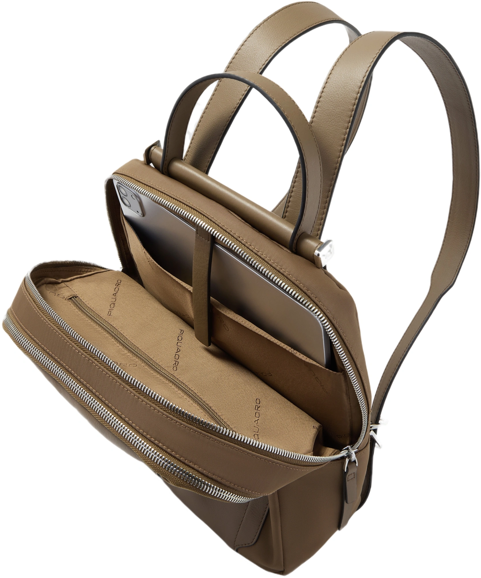Рюкзак женский Piquadro Lyra CA5566W92T/M коричневый ткань/натур.кожа — миниатюра 4