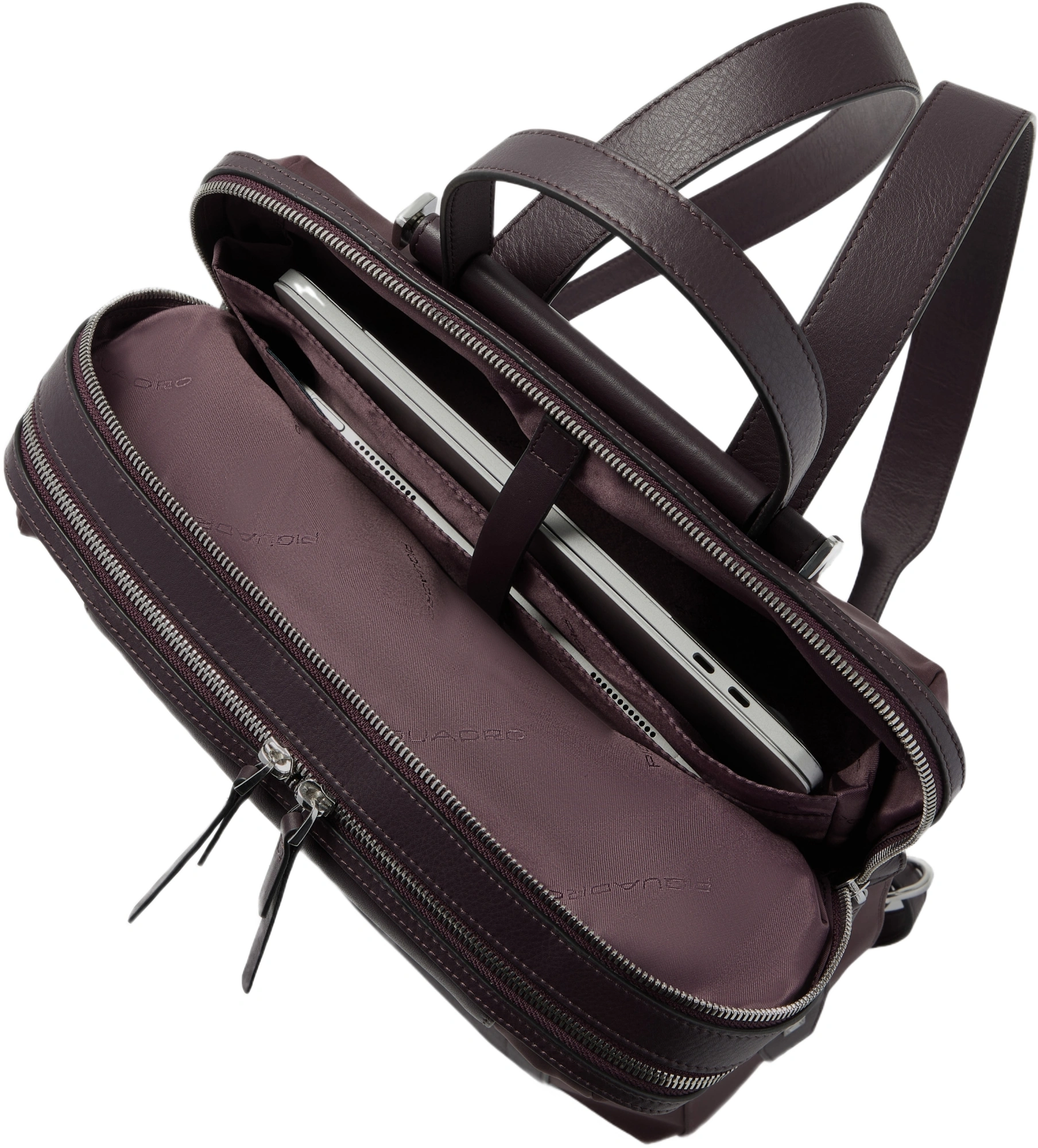 Рюкзак женский Piquadro Lyra CA7042W92T/BO2 бордовый нейлон/натур.кожа — миниатюра 4