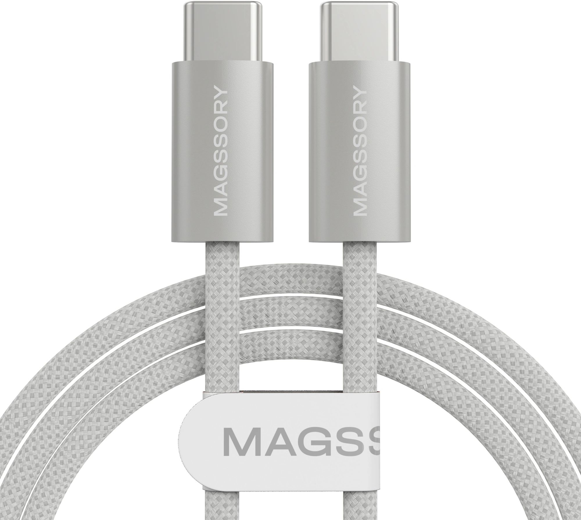 Кабель Magssory CBL002 USB Type-C (m)-USB Type-C (m) 1.5м белый коробка — фото 1