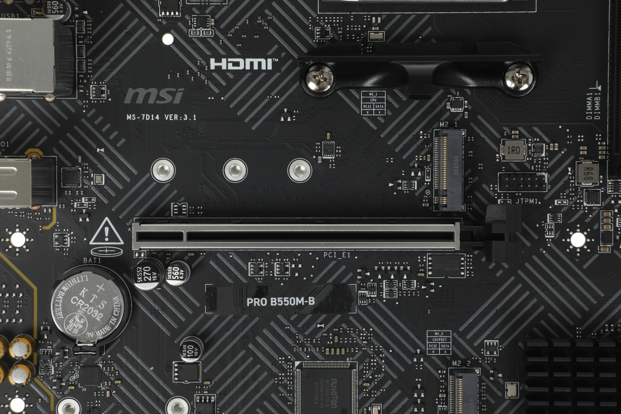 Материнская плата MSI PRO B550M-B Soc-AM4 AMD B550 2xDDR4 mATX AC`97 8ch(7.1) GbLAN RAID+HDMI+DP — миниатюра 3