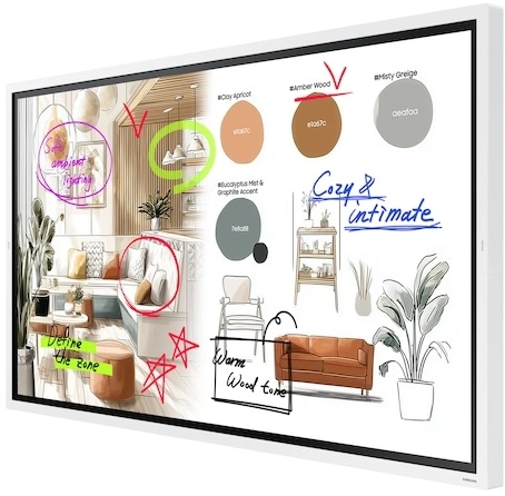 Панель Samsung 65" Электронный флипчарт WM65FX белый VA LED 6.7ms 16:9 HDMI M/M матовая 450cd 178гр/178гр 3840x2160 4K USB 39.7кг — миниатюра 3