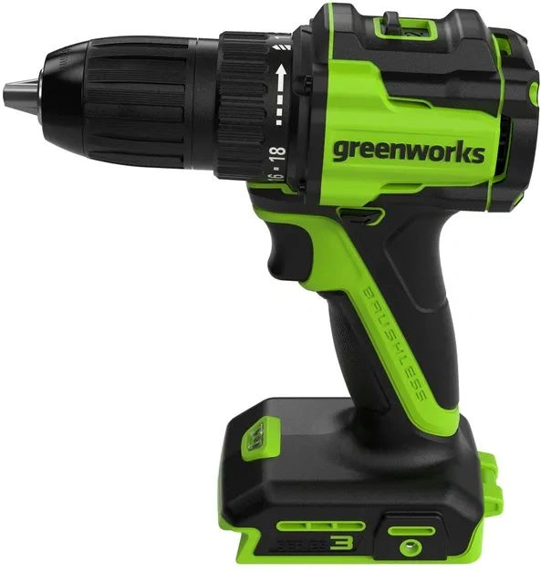 Дрель-шуруповерт Greenworks DD345 аккум. патрон:быстрозажимной (3708307CUA) — миниатюра 2