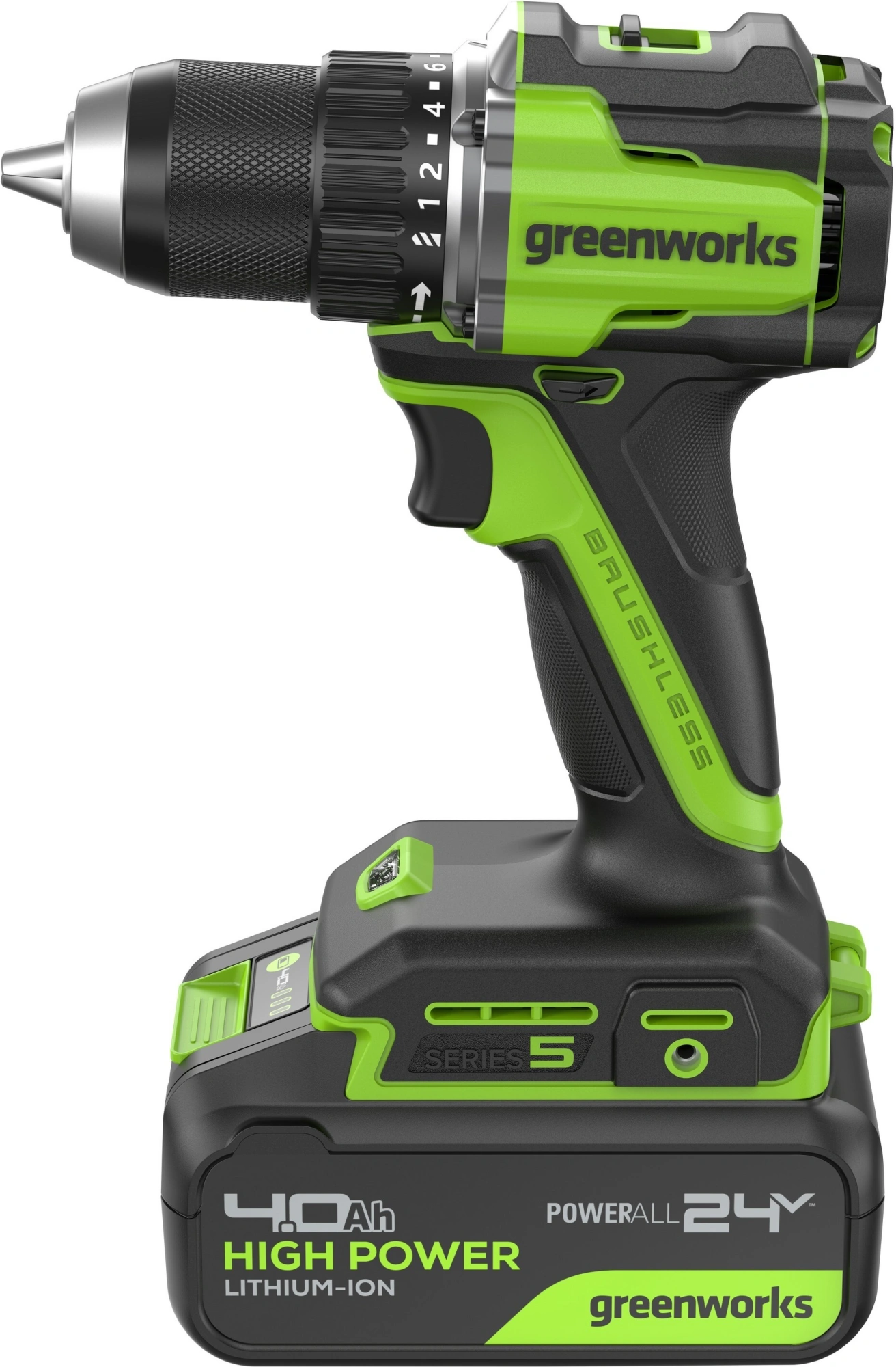 Дрель-шуруповерт Greenworks DD560 аккум. патрон:быстрозажимной (3708407CUB) — миниатюра 3