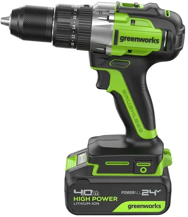Дрель-шуруповерт Greenworks GD24DD60 аккум. патрон:быстрозажимной (3704107CUB) — миниатюра 2