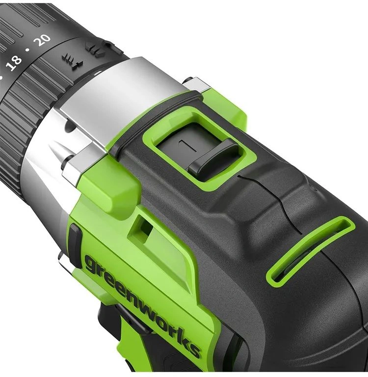 Дрель-шуруповерт Greenworks GD24DD60 аккум. патрон:быстрозажимной (3704107CUB) — миниатюра 5