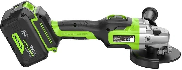 Углошлифовальная машина Greenworks GD24AG 758Вт 10500об/мин рез.шпин.:M14 d=125мм (3200207CUH) — миниатюра 3