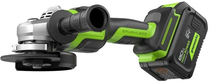 Углошлифовальная машина Greenworks GD24AG 758Вт 10500об/мин рез.шпин.:M14 d=125мм (3200207CUH) — миниатюра 4