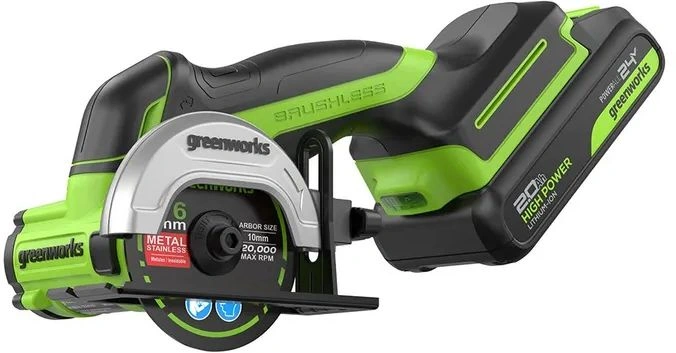 Углошлифовальная машина Greenworks GD24UCS 500Вт 20000об/мин рез.шпин.:M6 d=76мм (3402007CUA) — миниатюра 2