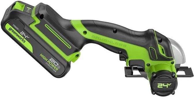 Углошлифовальная машина Greenworks GD24UCS 500Вт 20000об/мин рез.шпин.:M6 d=76мм (3402007CUA) — миниатюра 3