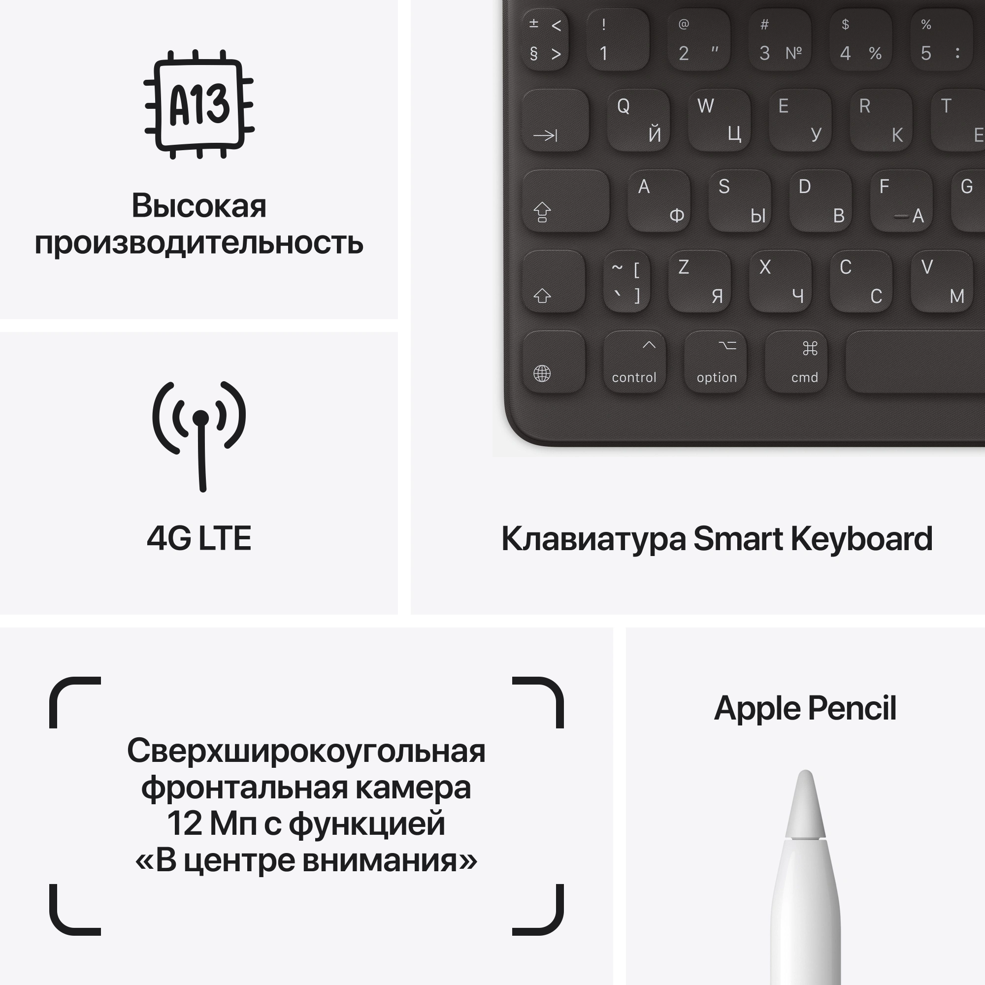 Планшет Apple iPad 2021 A2604 A13 Bionic 6С RAM3Gb ROM64Gb 10.2" IPS 2160x1620 4G iOS серебристый 8Mpix 12Mpix BT WiFi 9hr — миниатюра 8