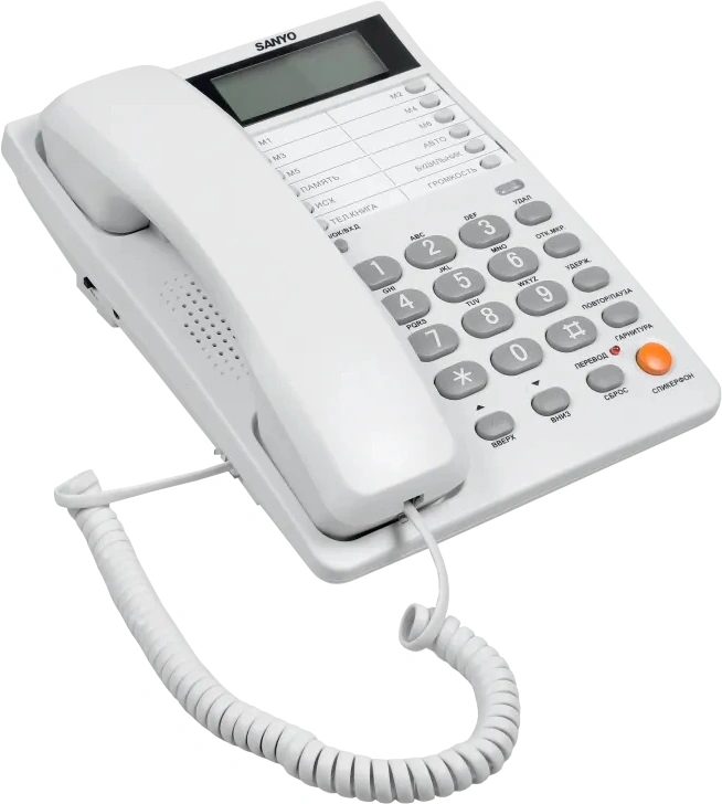 Телефон проводной Sanyo RA-S408W белый — фото 1