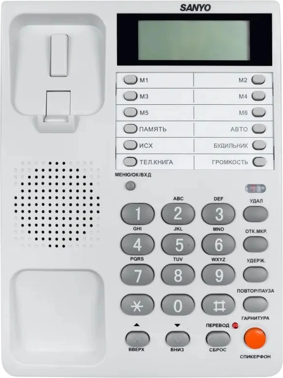 Телефон проводной Sanyo RA-S408W белый — миниатюра 7