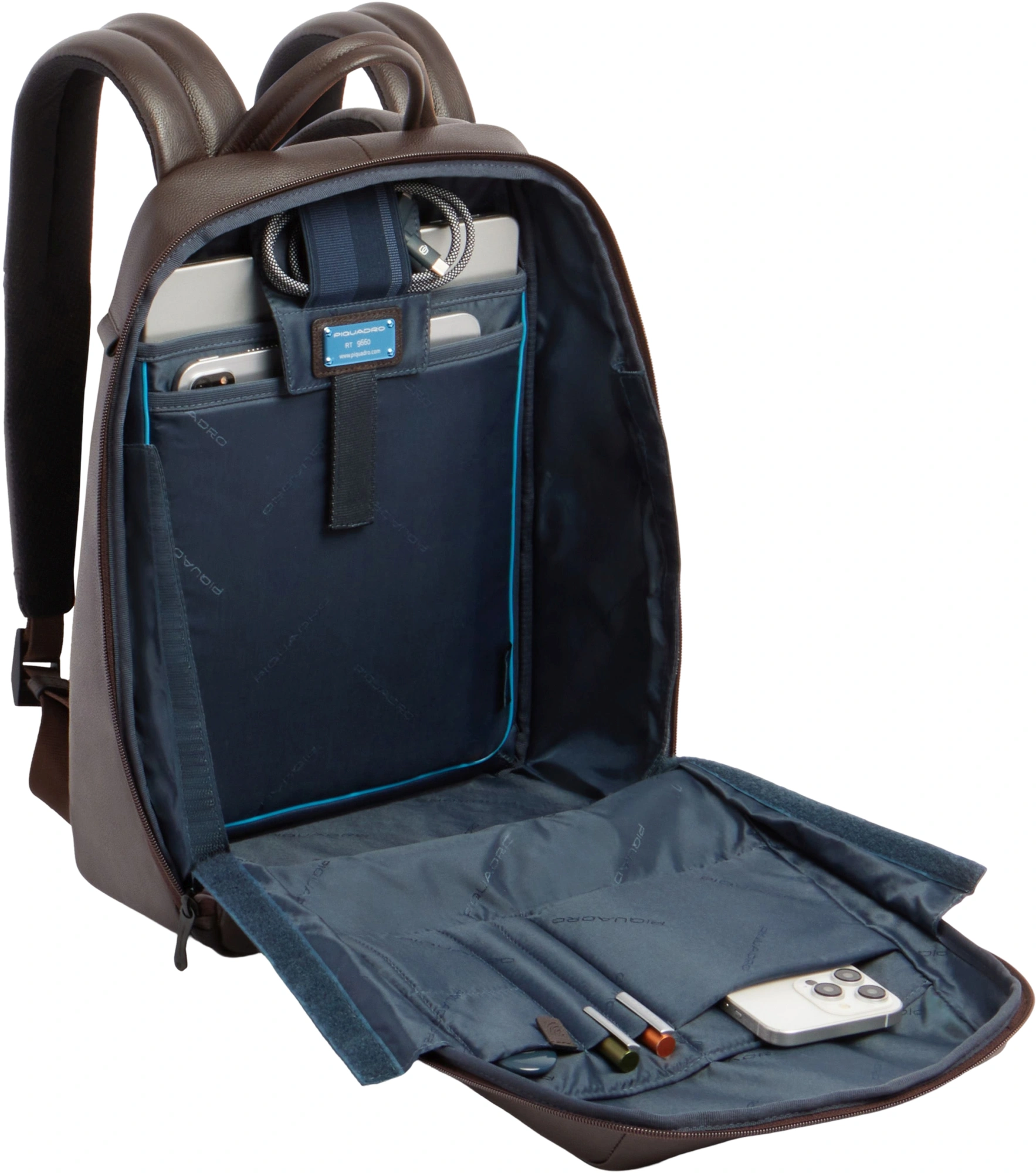 Рюкзак мужской Piquadro Russel CA6765W137/TM темно-коричневый натур.кожа — миниатюра 4