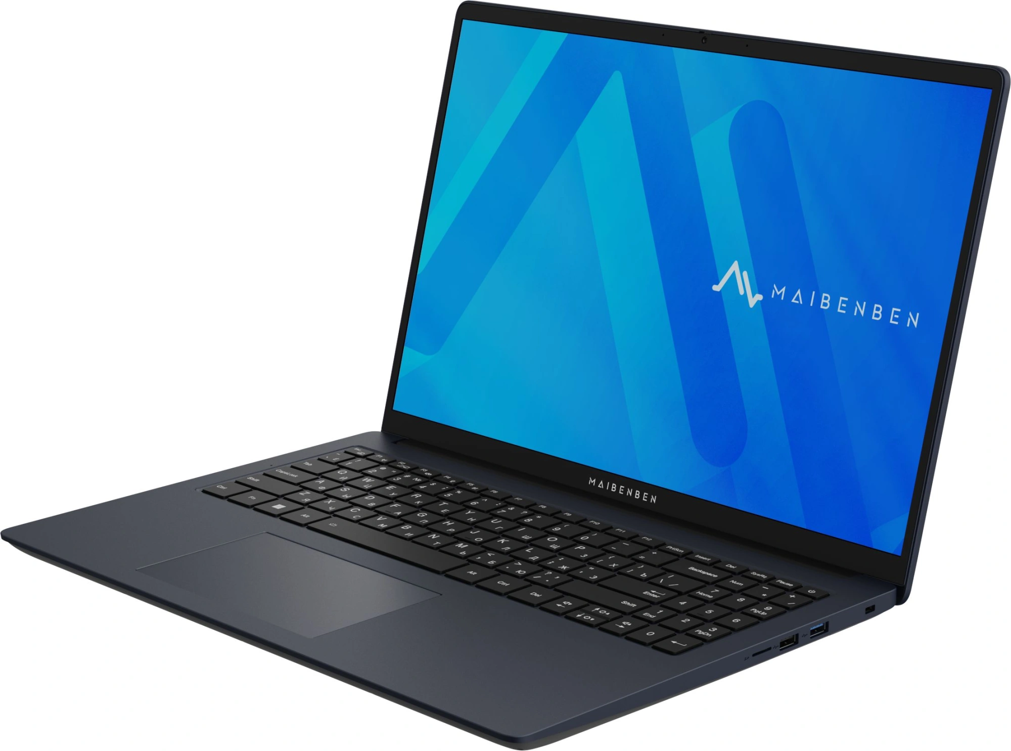 Ноутбук Maibenben M675 Ryzen 5 7430U 16Gb SSD512Gb AMD Radeon Graphics 16" IPS FHD+ (1920x1200) Windows 11 Home blue WiFi BT Cam 3896mAh (M6750F140HU4E10) — миниатюра 3