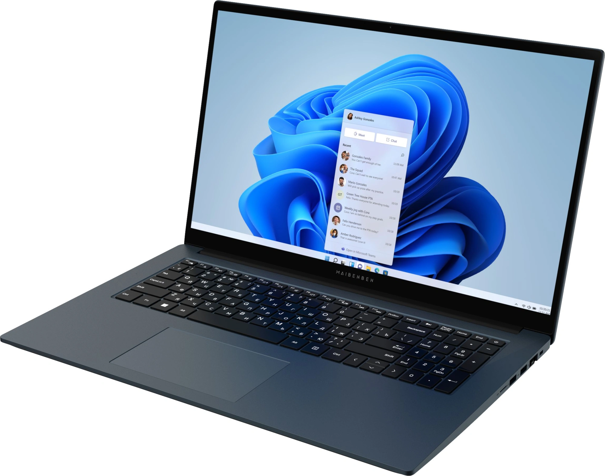 Ноутбук Maibenben M17A-R574UM Ryzen 5 7430U 8Gb SSD512Gb AMD Radeon Graphics 17.3" IPS FHD (1920x1080) Windows 11 Home blue WiFi BT Cam 3896mAh (M17A-R574UM0B14HU4EB0) — миниатюра 2