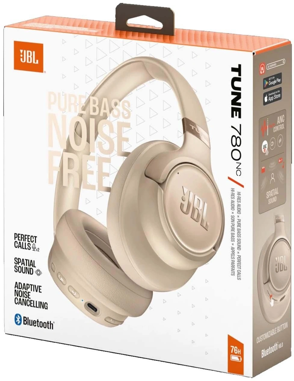 Гарнитура накладные JBL Tune 780NC 1.2м бежевый беспроводные bluetooth оголовье (JBLT780NCBEG) — миниатюра 6