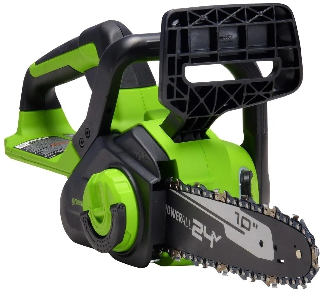 Цепная пила Greenworks G24CS25 аккум. 600Вт 0.8л.с. дл.шины:10" (25cm) 1аккум. 8Ач ЗУ (2007707UH) — миниатюра 2