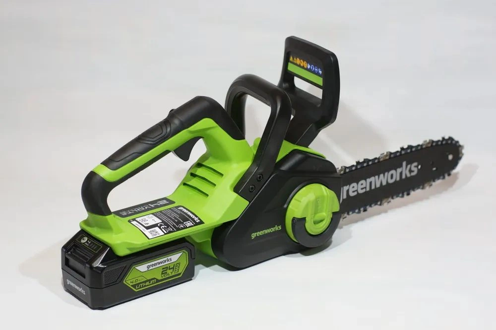 Цепная пила Greenworks G24CS25 аккум. 600Вт 0.8л.с. дл.шины:10" (25cm) 1аккум. 8Ач ЗУ (2007707UH) — миниатюра 11