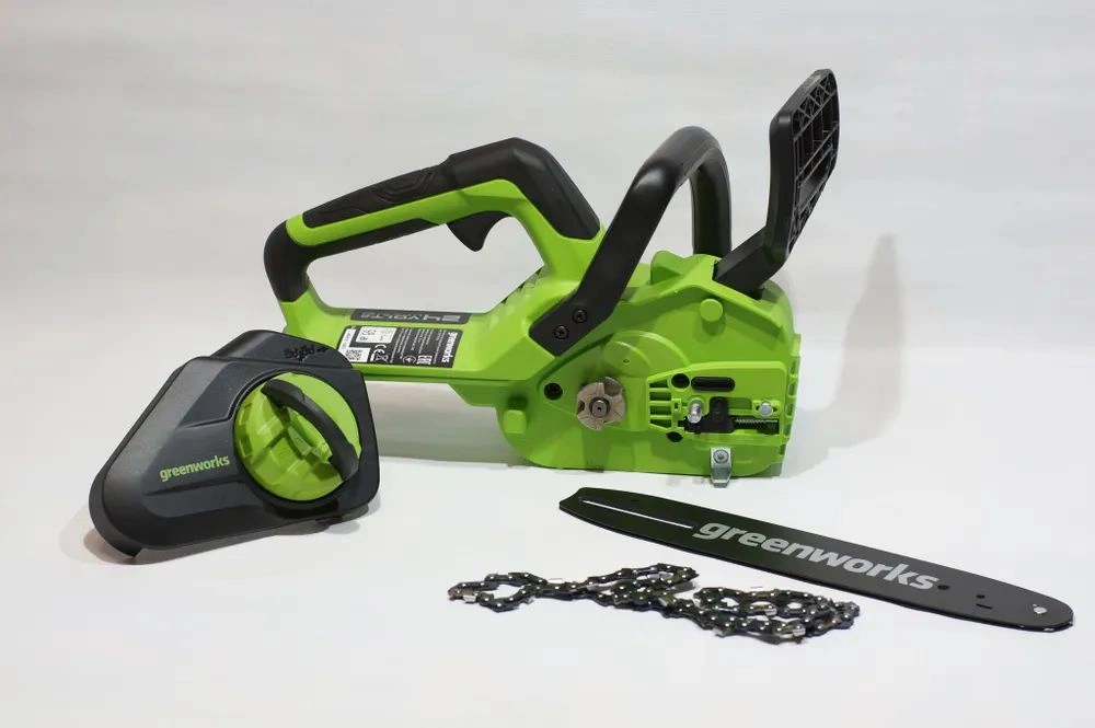 Цепная пила Greenworks G24CS25 аккум. 600Вт 0.8л.с. дл.шины:10" (25cm) 1аккум. 8Ач ЗУ (2007707UH) — миниатюра 13