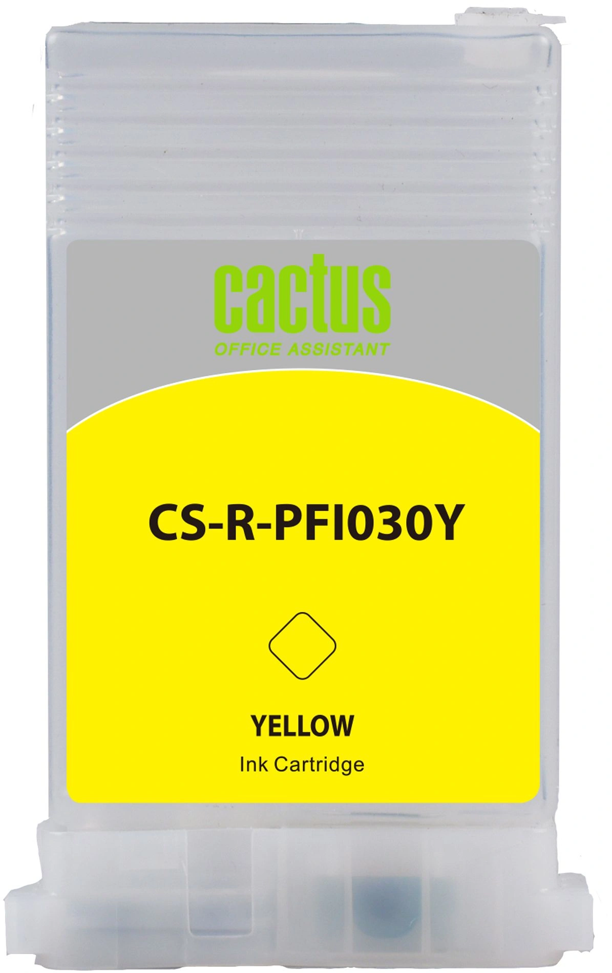 Картридж перезаправляемый струйный Cactus CS-R-PFI030Y желтый (55мл) для Canon imagePrograf TA-20/30/TM-240/340 без чипа — миниатюра 2