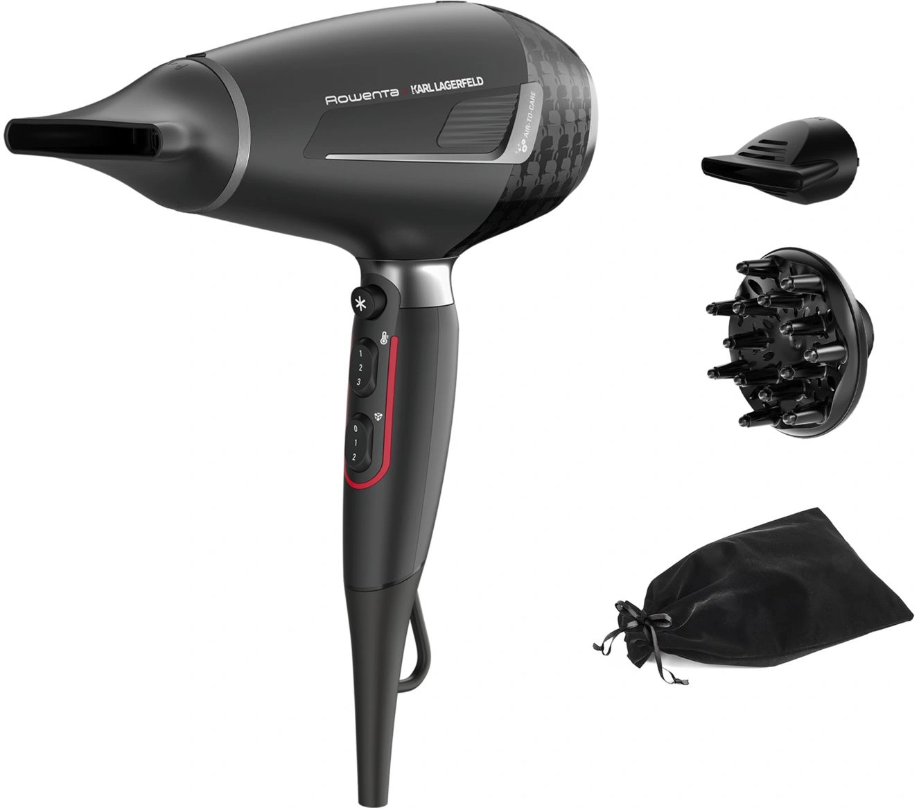 Фен Rowenta CV888LF0 2200Вт черный (1830008533)