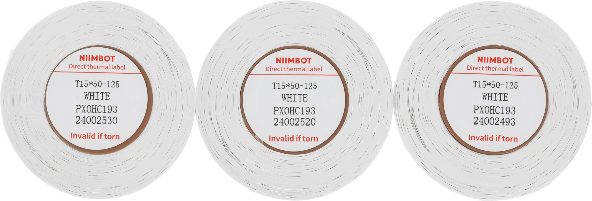 Термоэтикетки Niimbot 1747496 сег.:15x50мм самоклей. 125шт/рул (упак.:3шт) Niimbot D11/D110/D101/H1S белый — миниатюра 2