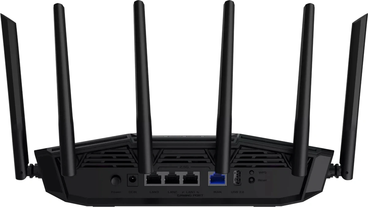 Роутер беспроводной Asus TUF-BE9400 BE9400 100/1000/2500BASE-T черный — миниатюра 2