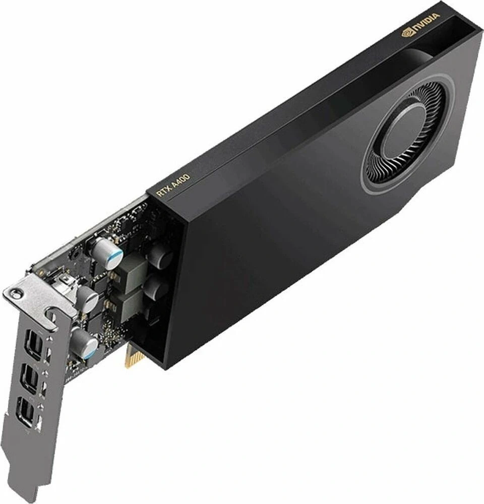 Видеокарта PNY PCI-E 4.0 A400 NVIDIA A400 4Gb 64bit GDDR6 727 mDPx4 Bulk low profile — миниатюра 2