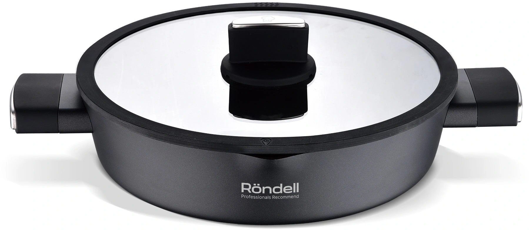 Сотейник Rondell Trumpf RDA-2100 3.3л. d=28см (с крышкой) черный — миниатюра 2