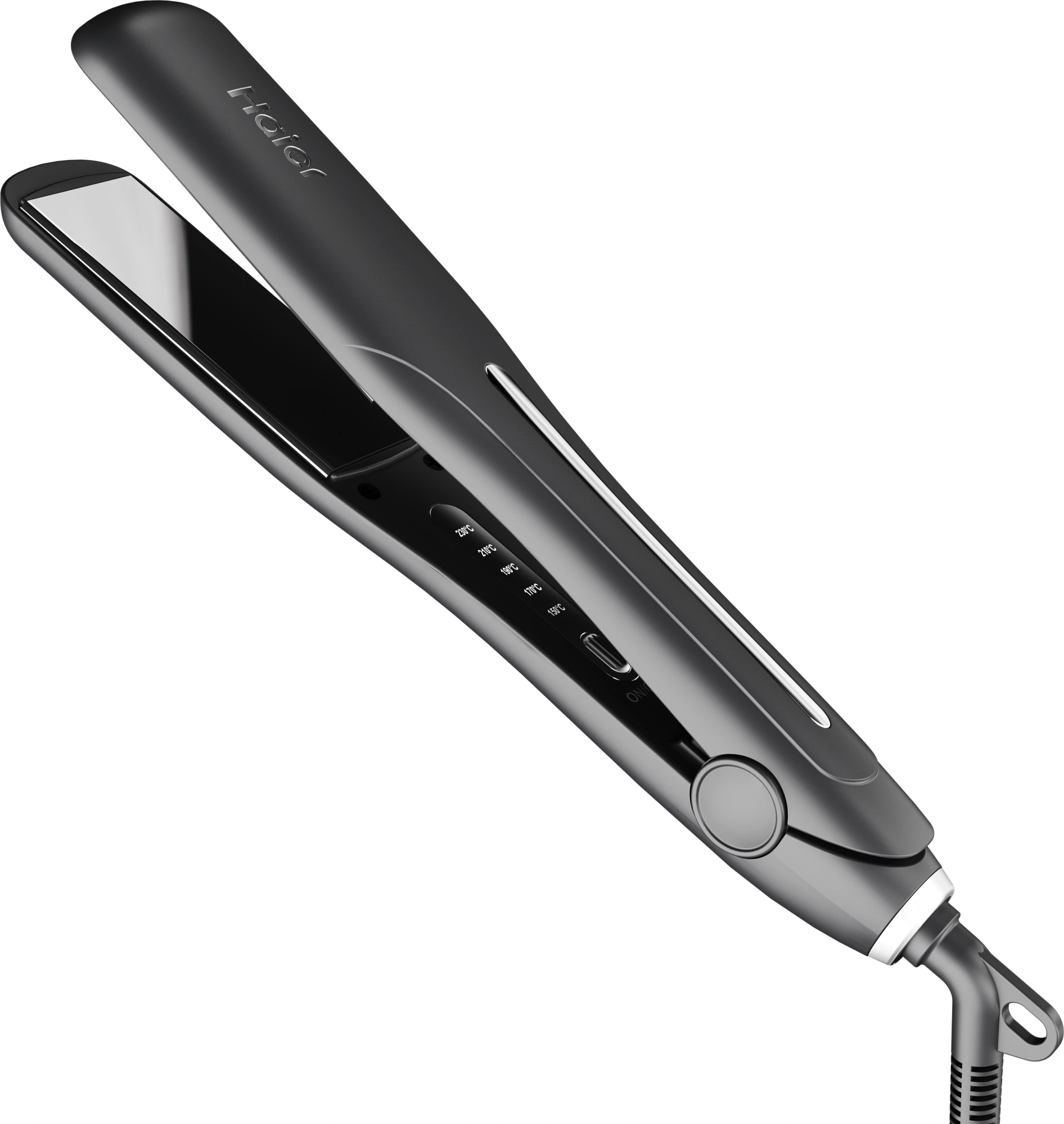 Выпрямитель Haier HHS-618 53Вт черный макс.темп.:220С покрытие:титановое (FZ000TD00RU) — миниатюра 4