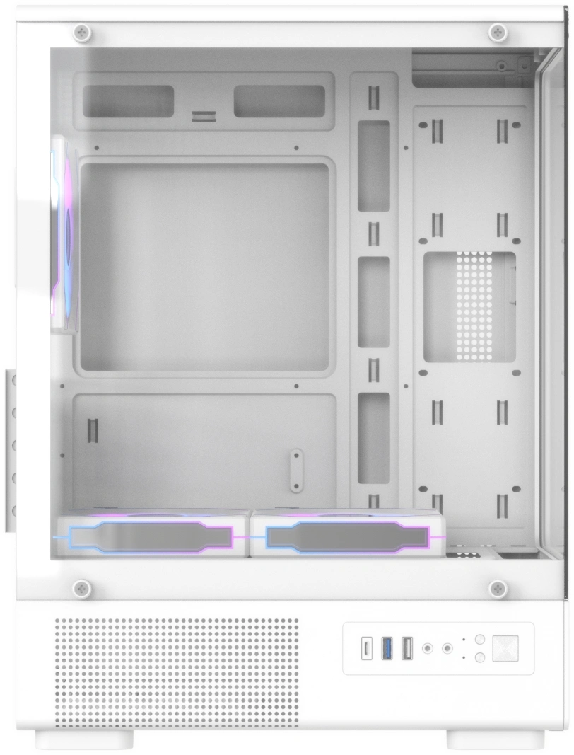 Корпус Formula Crystal Z1CM Plus AR v2 белый без БП mATX 2x120mm 1xUSB2.0 1xUSB3.0 audio bott PSU — миниатюра 8