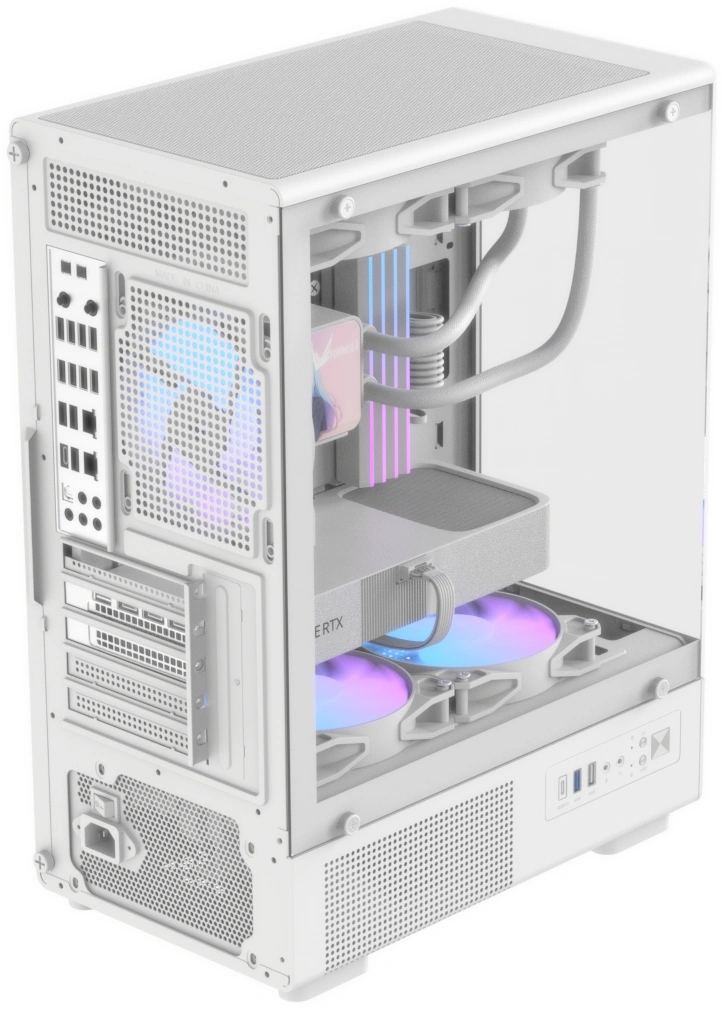 Корпус Formula Crystal Z1CM Plus AR v2 белый без БП mATX 2x120mm 1xUSB2.0 1xUSB3.0 audio bott PSU — миниатюра 9