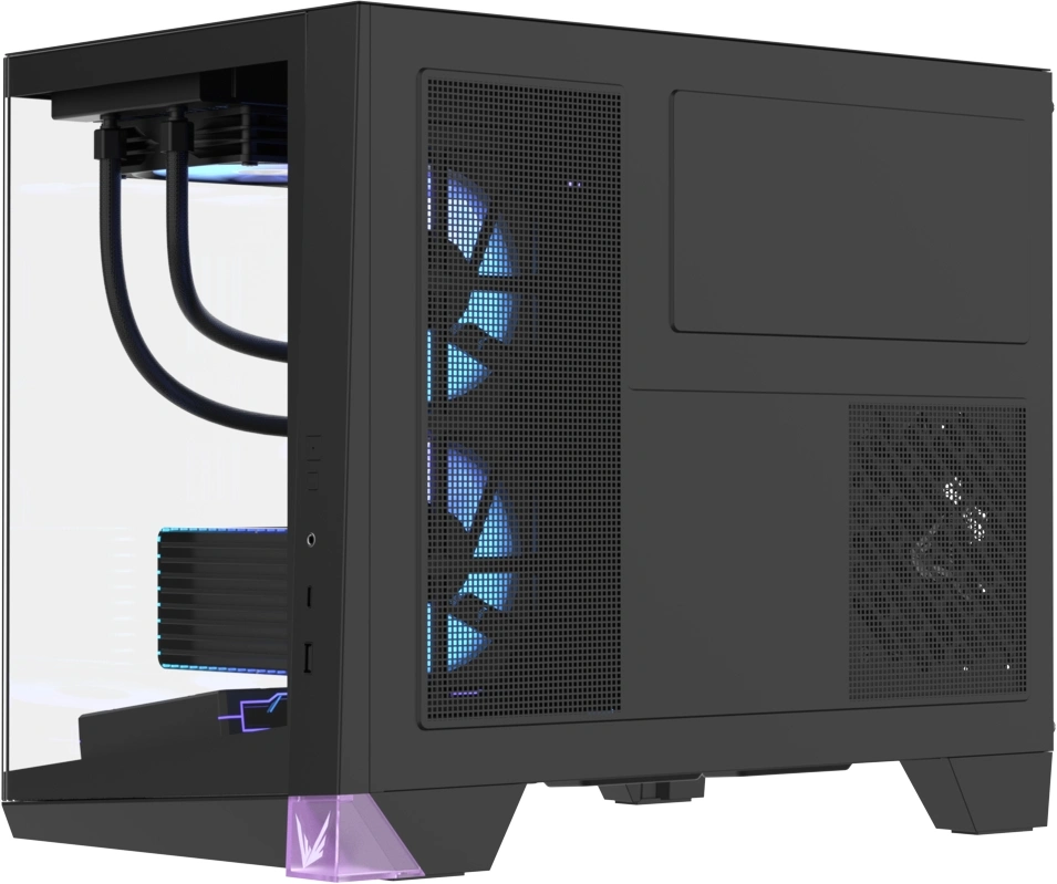 Корпус Formula Crystal Z4M черный без БП mATX 9x120mm 1xUSB3.0 audio bott PSU — миниатюра 14