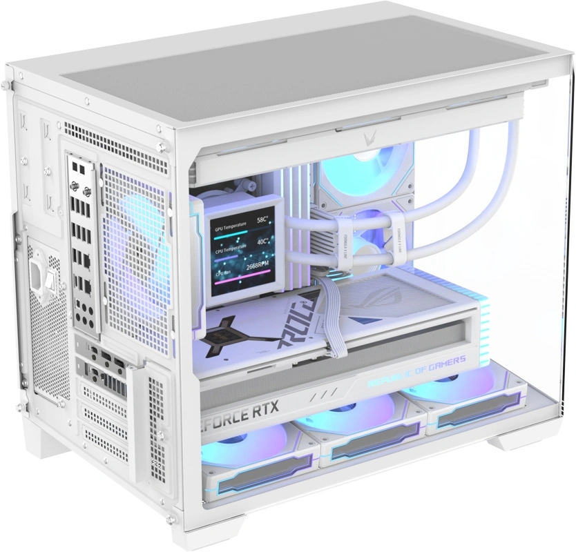 Корпус Formula Crystal Z4M Plus белый без БП mATX 3x120mm 1xUSB3.0 audio bott PSU — миниатюра 4