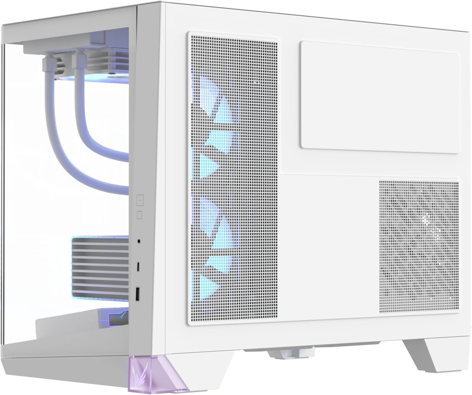 Корпус Formula Crystal Z4M Plus белый без БП mATX 3x120mm 1xUSB3.0 audio bott PSU — миниатюра 5