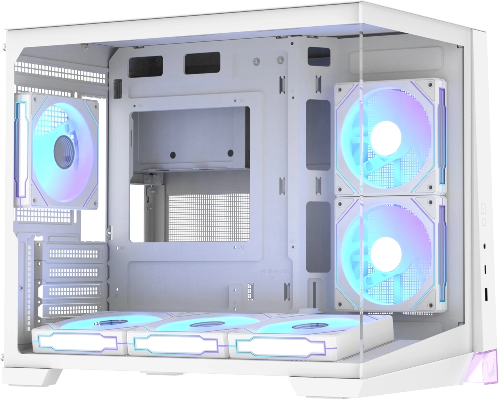 Корпус Formula Crystal Z4M Plus белый без БП mATX 3x120mm 1xUSB3.0 audio bott PSU — миниатюра 11