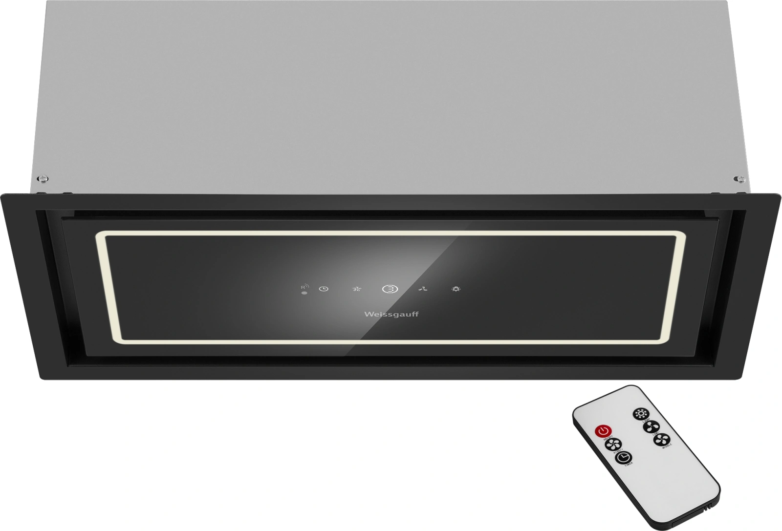 Вытяжка встраиваемая Weissgauff Quadra 600 Touch черный управление: сенсорное (1 мотор) — миниатюра 2